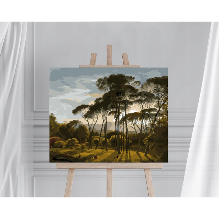 Malowanie po numerach 40x50 cm na ramie Włoski krajobraz - Sosny