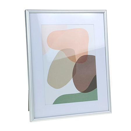 Ramka na Zdjęcia Metalowa 20x25 cm Srebrna Passe-Partout