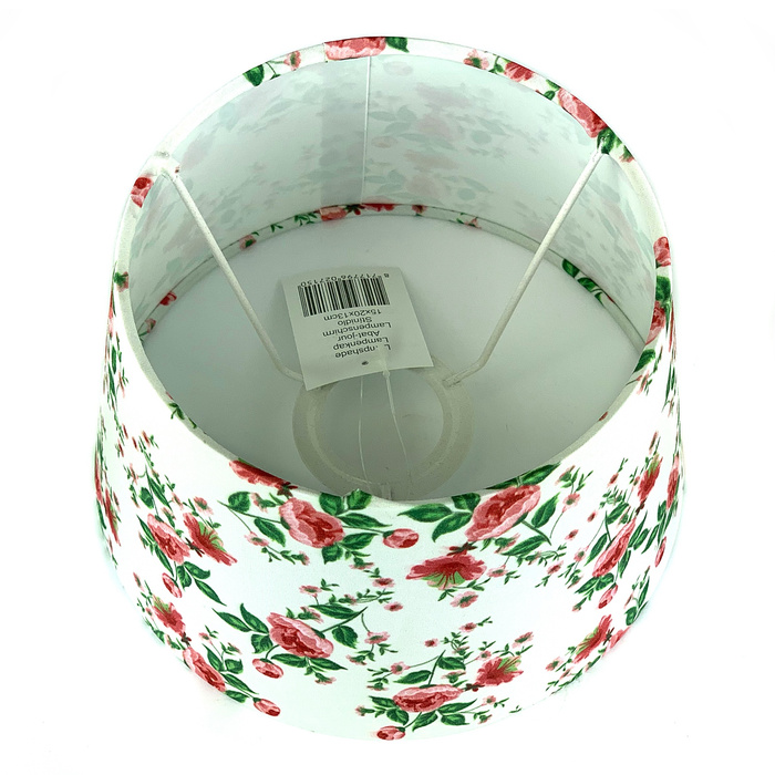 Klosz abażur do lampy kwiatki biały 20 cm