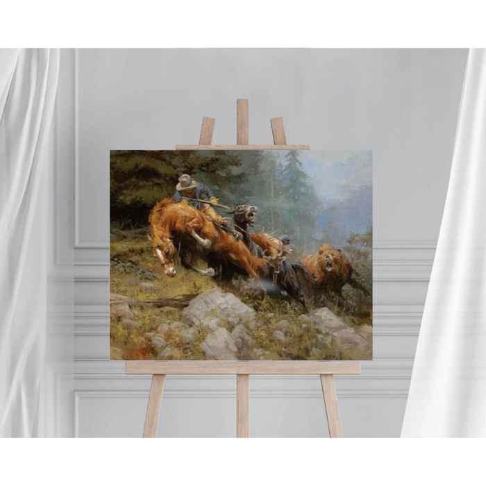 Malowanie po numerach 40x50 cm na ramie Koń bojowy