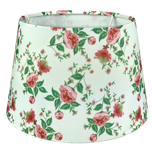 Klosz abażur do lampy kwiatki biały 20 cm