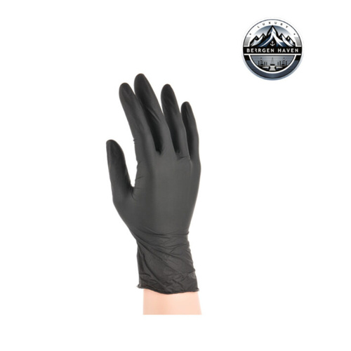 Rękawice nitrylowe jednorazowe BERRGEN HAVEN Black L op./100szt.