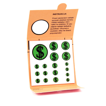 Zaślepka na Kamerę Laptopa BEZ KLEJU DOLAR 18 szt.