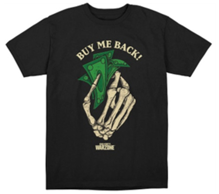 Koszulka T-SHIRT CALL OF DUTY BUY ME BACK, męska, czarna, rozmiar 2XL