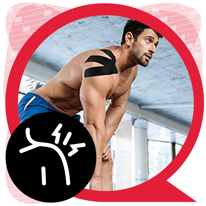 Taśma do kinesiotapingu 5 m x 5 cm Czarna