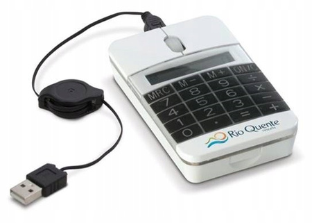 Mysz optyczna z kalkulatorem Zwijany kabel USB