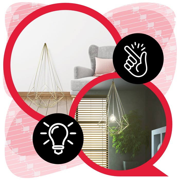 Ozdoba do ogrodu pokoju Metalowa DIAMENT LOFT MODERN 90 cm