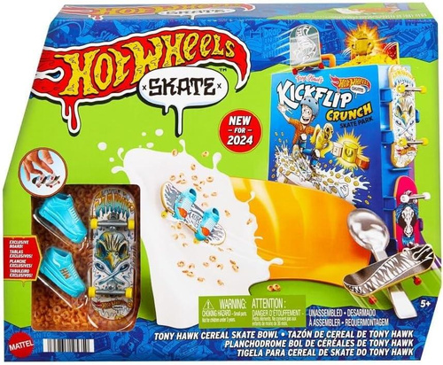 HOT WHEELS SKATE TONY HAWK Śniadaniowa Rampa SKATE PARK + DESKOROLKA + BUTY
