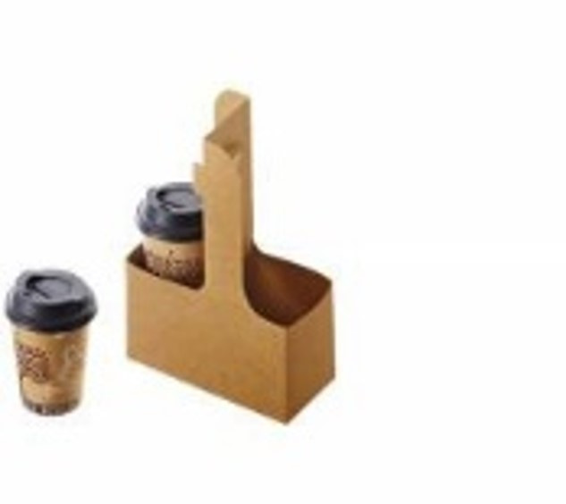 2-Papierowy uchwyt na kubek z uchwytem- 17,5x8 h1:22,5- h2: 9 cm - 25 szt.