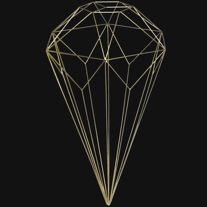 Ozdoba do ogrodu pokoju Metalowa DIAMENT LOFT MODERN 90 cm