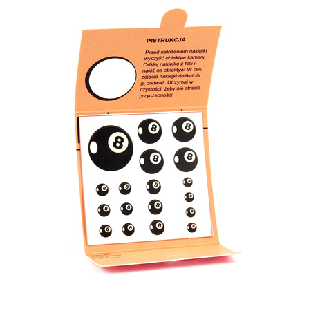 Zaślepka ZASŁONA Na Kamerę KULA BILARDOWA x18