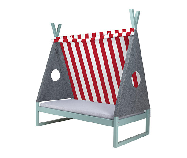 Łóżko dziecięce białe 160x70 Kamienny turkus