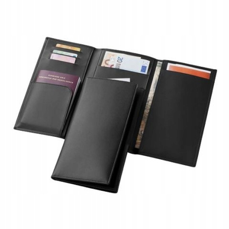 Portfel podróżny 3-klapowy Harvard Czarny