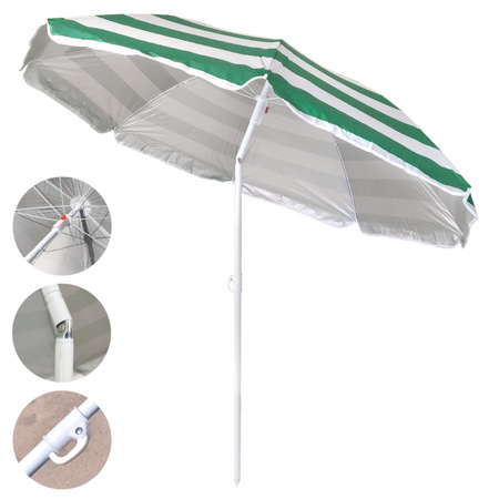 Parasol plażowy 160 cm BORA BORA UV, 3 assorti, 100% polyester ZIELONY