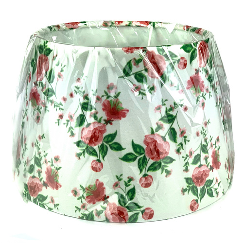 Klosz abażur do lampy kwiatki biały 20 cm