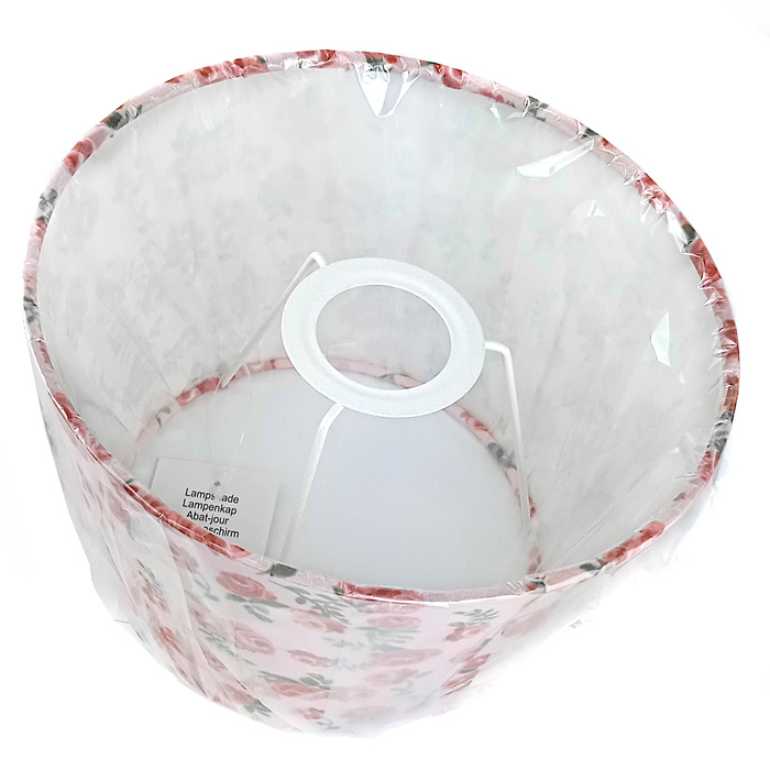 Klosz abażur do lampy kwiatki biały 20 cm