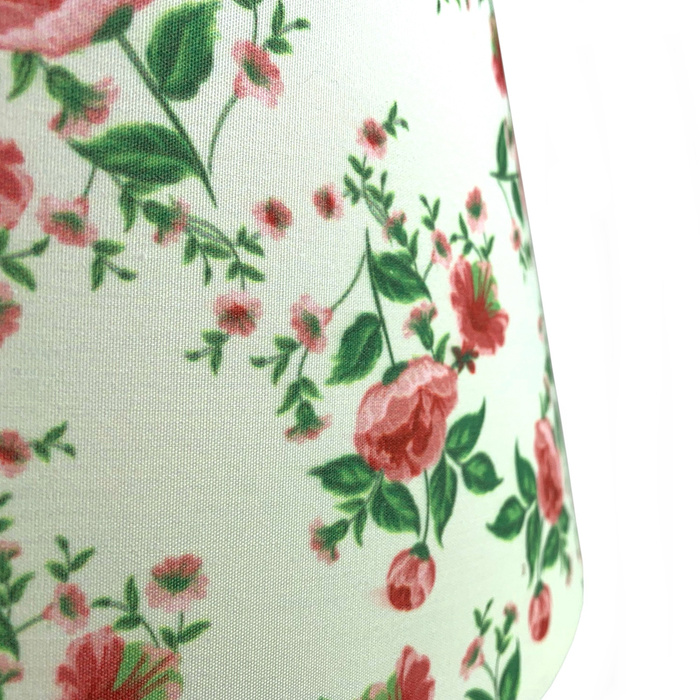 Klosz abażur do lampy kwiatki biały 20 cm