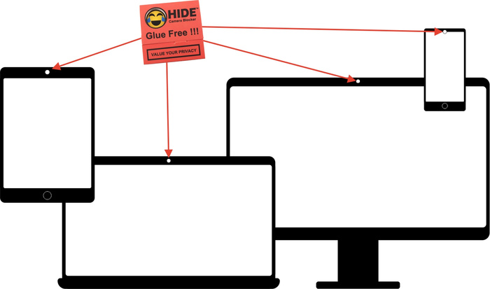 Zaślepka na KAMERĘ ZASŁONA KAMERY Pomarańcza 18
