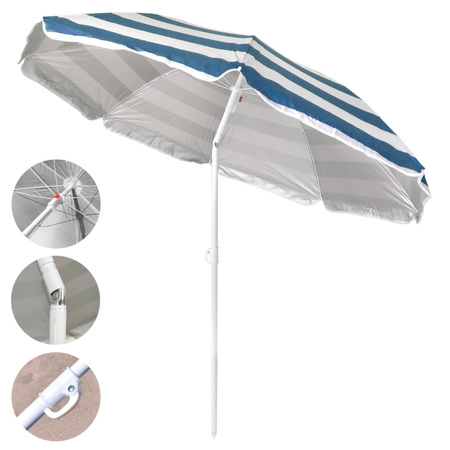 Parasol plażowy 160 cm BORA BORA UV, 3 assorti, 100% polyester NIEBIESKI