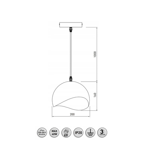 Oprawa sufitowa MAVIA, 0917, AC220-240V, 50/60Hz, 1*E27, IP20, śr. 20 cm, pojedyncza, biało/zielona