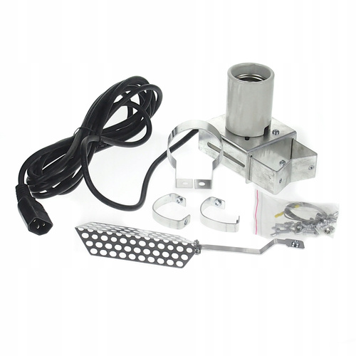 Gniazdo ceramiczne E40 + kabel 4m wtyk C14 + Odbłyśnik + El. Montażowe