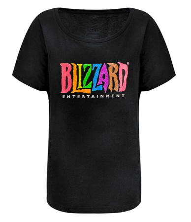 Koszulka T-SHIRT BLIZZARD Rainbow LOGO damska czarna Rozm. L