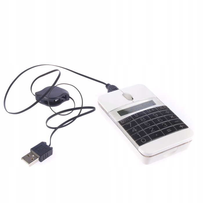 Mysz optyczna z kalkulatorem Zwijany kabel USB