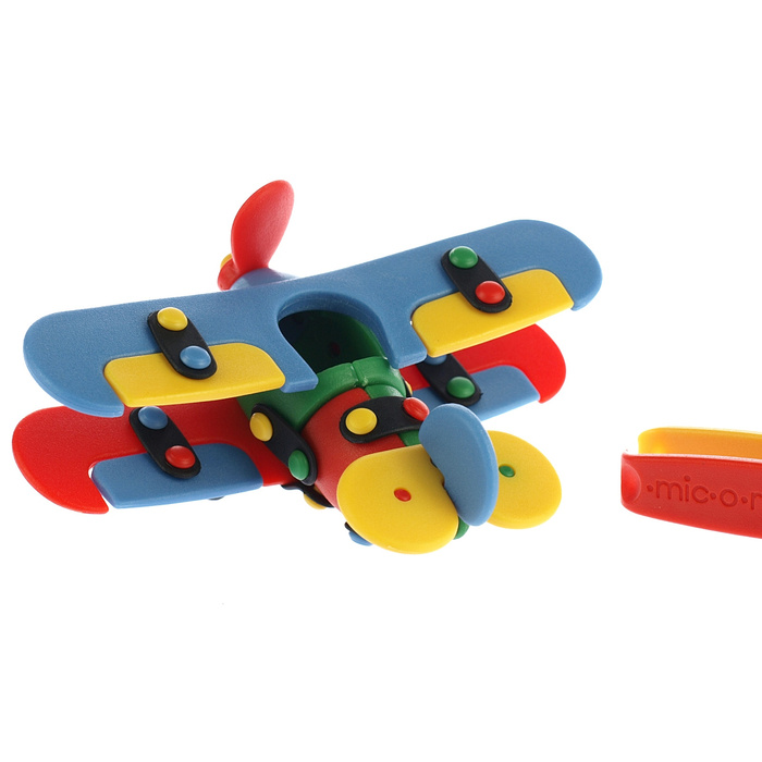 MIC-O-MIC Zabawka dla dziecka WESOLY KONSTRUKTOR-SAMOLOT DWUSKRZYDL -MIC089005