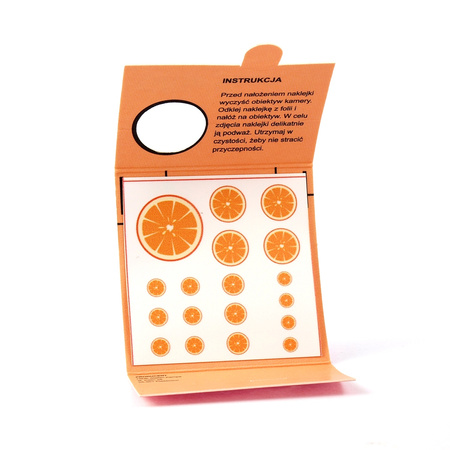 Zaślepka na KAMERĘ ZASŁONA KAMERY Pomarańcza 18