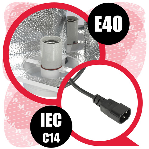 ODBŁYŚNIK wentylowany REFLEKTOR do HPS Ø125mm E40