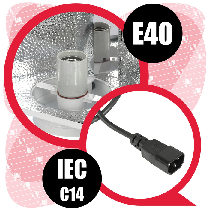 ODBŁYŚNIK wentylowany REFLEKTOR do HPS Ø125mm E40