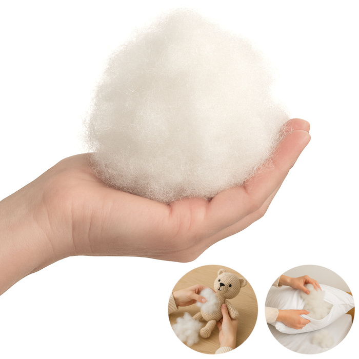 Wypełnienie do maskotek poduszek Sztuczny puch 1kg 100% Poliester