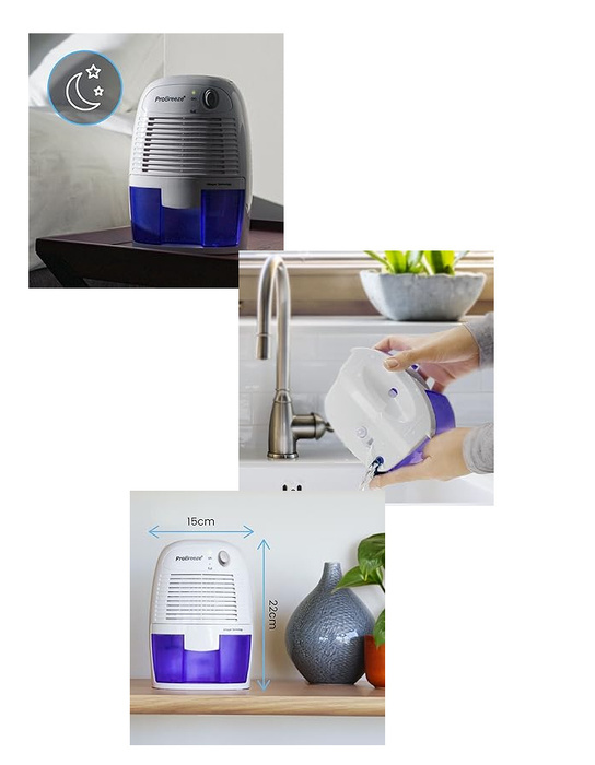 Pro Breeze 500ml Premium Osuszacz Powietrza - Ultra Cicha Technologia Peltiera