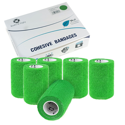 Bandaż elastyczny kohezyjny dla zwierząt Bodhi&Digby 7,5cm x 4,5m zielony