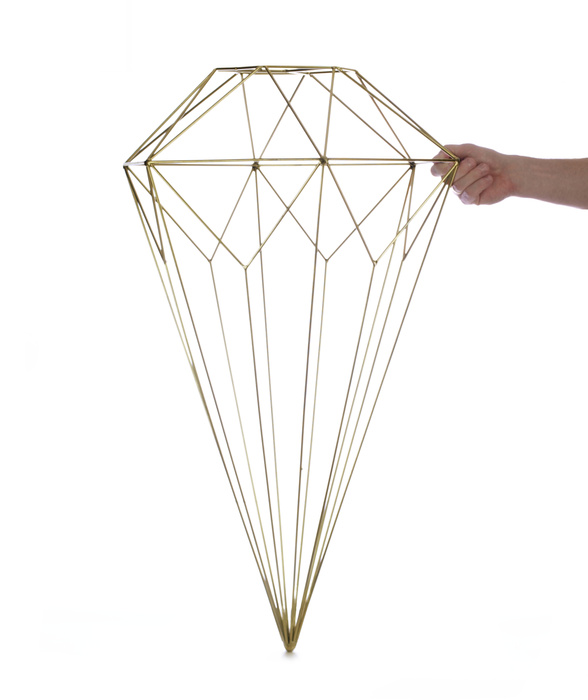 Ozdoba do ogrodu pokoju Metalowa DIAMENT LOFT MODERN 90 cm