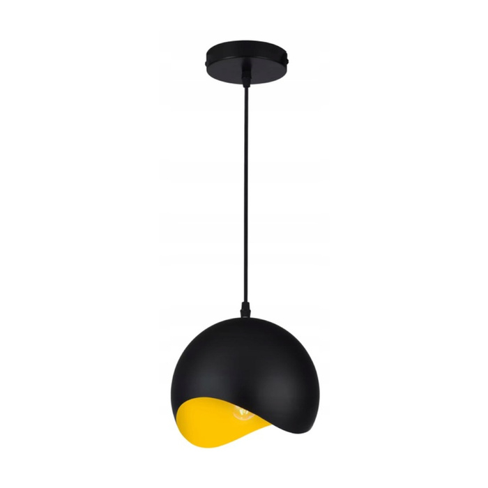 Oprawa sufitowa MAVIA,1808 AC220-240V, 50/60Hz, 1*E27, IP20, śr. 20 cm, pojedyncza, czarno/żółta