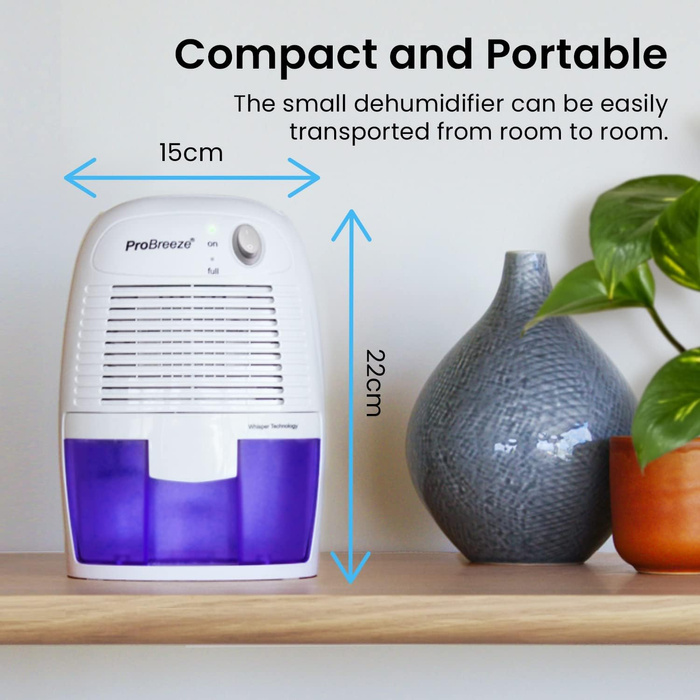 Pro Breeze 500ml Premium Osuszacz Powietrza - Ultra Cicha Technologia Peltiera