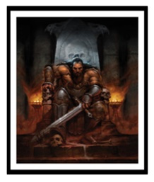 Oprawiony plakat DIABLO IV BARBARIAN BUL-KATHOS, rozmiar 16x20 cali