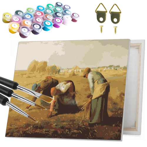 Malowanie po numerach 40x50 cm na ramie Rolnicy w polu