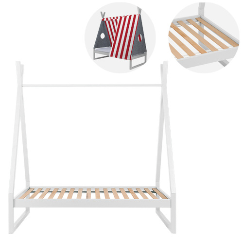 Łóżko dziecięce białe 140x70 biały