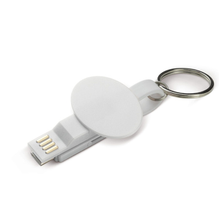 Owalny kabel ładujący Biały 13 cm