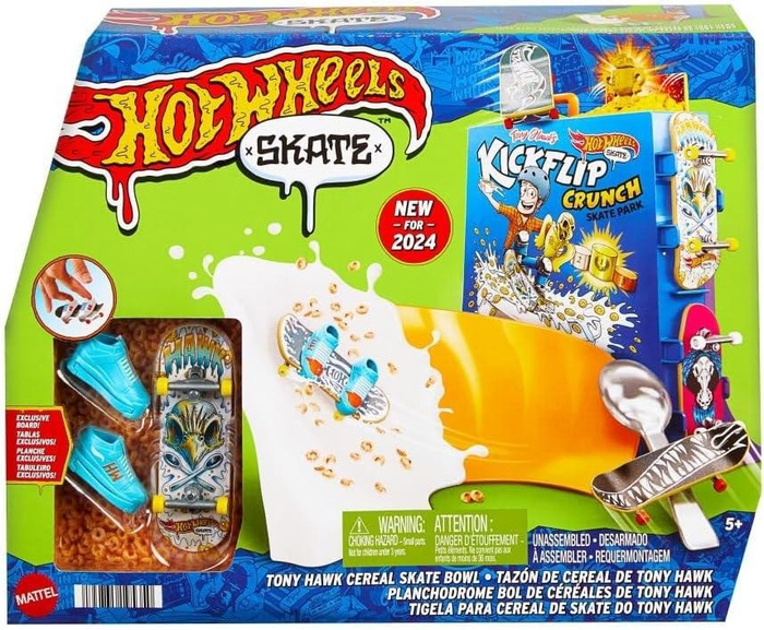 HOT WHEELS SKATE TONY HAWK Śniadaniowa Rampa SKATE PARK + DESKOROLKA + BUTY