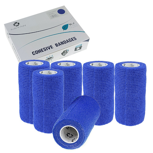 Bandaż elastyczny kohezyjny dla zwierząt Bodhi&Digby 10cm x 4,5m niebieski