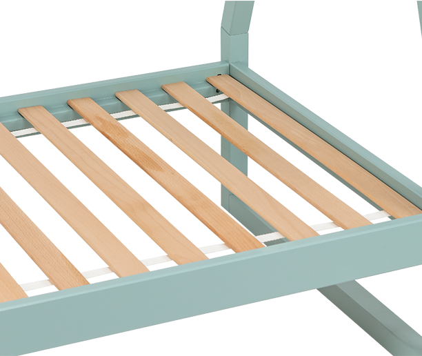 Łóżko dziecięce białe 160x70 Kamienny turkus