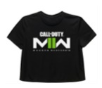 Koszulka Crop Top MODERN WARFARE, damska, czarna, rozmiar XL