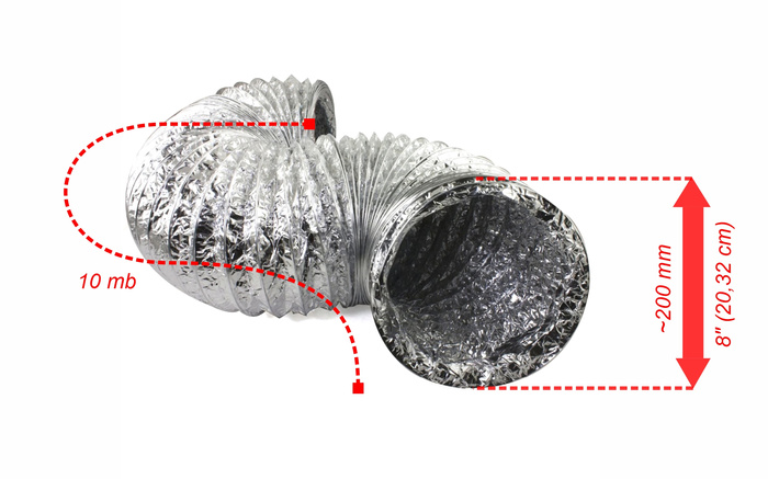 Przewód Wentylacyjny Elastyczny SPIRO 200mm 10m