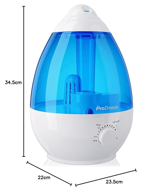 (Amazon B) Pro Breeze 3,8-litrowy Ultradźwiękowy Nawilżacz Powietrza z Dyfuzorem Aromatów