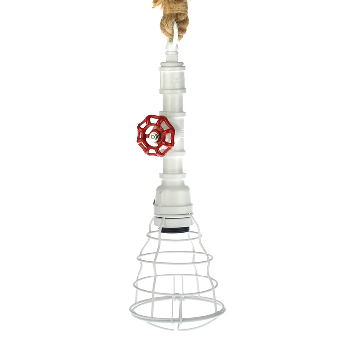 Designerska Lampa Wisząca Biała w Stylu Loft INDUSTRIAL