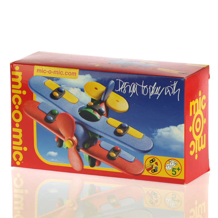 MIC-O-MIC Zabawka dla dziecka WESOLY KONSTRUKTOR-SAMOLOT DWUSKRZYDL -MIC089005