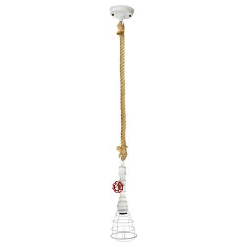 Designerska Lampa Wisząca Biała w Stylu Loft INDUSTRIAL